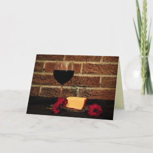 Wine & Cheese Birthday Kaart