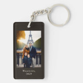 Wine Cheese Foto Beste pap ooit Sleutelhanger (achterkant)