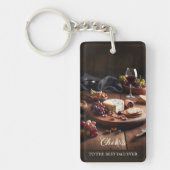 Wine Cheese Foto Beste pap ooit Sleutelhanger (Voorkant)