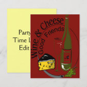 Wine Cheese Friends Kaart (Voorkant / Achterkant)