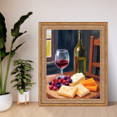 Wine & Cheese | Oil Painting Poster