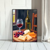 Wine & Cheese | Oil Painting Poster