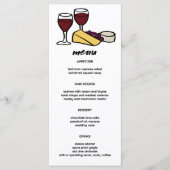 Wine & Cheese Schattige Doodle Sketch Modern CUSTO Menu (Voorkant)
