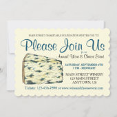 Wine Cheese Tasting Cocktail Party Stilton Blue Kaart (Voorkant)