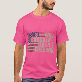 Wine Chocolate Pistolen Freedom -  Verenigde State T-shirt
