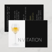 Wine Cocktail Party Invitation Vip Uitnodiging (Voorkant / Achterkant)