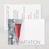 Wine Cocktail Party Invitation Vip Uitnodiging (Voorkant / Achterkant)