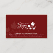 Wine Company, Grape wine suppliers, Wine Visitekaartje (Achterkant)