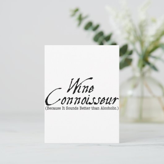 wine connoisseur briefkaart (Staand voorkant)