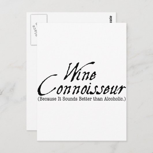 wine connoisseur briefkaart (Voorkant / Achterkant)