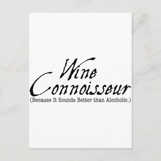 wine connoisseur briefkaart (Voorkant)