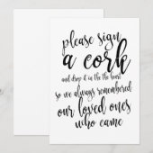 Wine Cork Guest Book Affordable Weddenschap (Voorkant / Achterkant)