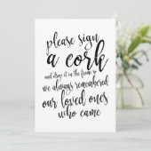 Wine Cork Guest Book Affordable Weddenschap (Staand voorkant)