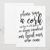 Wine Cork Guest Book Affordable Weddenschap (Voorkant / Achterkant)