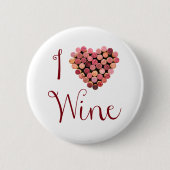 Wine Cork Heart Button (Voorkant)