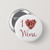 Wine Cork Heart Button (Voorkant /achterkant)