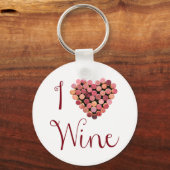 Wine Cork Heart Keychain (Voorkant)