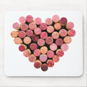 Wine Cork Heart Mousepad Muismat (Voorkant)