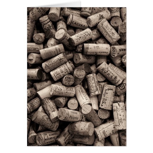 Wine Cork Humor Greeting Card (Voorkant)