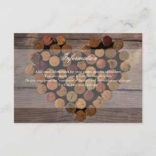 Wine Cork Rustieke informatie Kaart