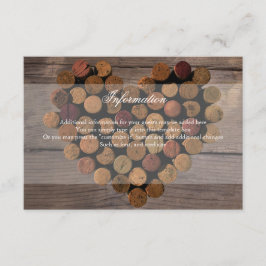 Wine Cork Rustieke informatie Kaart