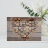 Wine Cork Rustieke informatie Kaart (Staand voorkant)