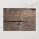 Wine Cork Rustieke informatie Kaart (Achterkant)