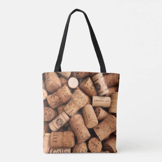Wine Corks Foto: Wine O'Clock Slogan Tote Bag (Achterkant)