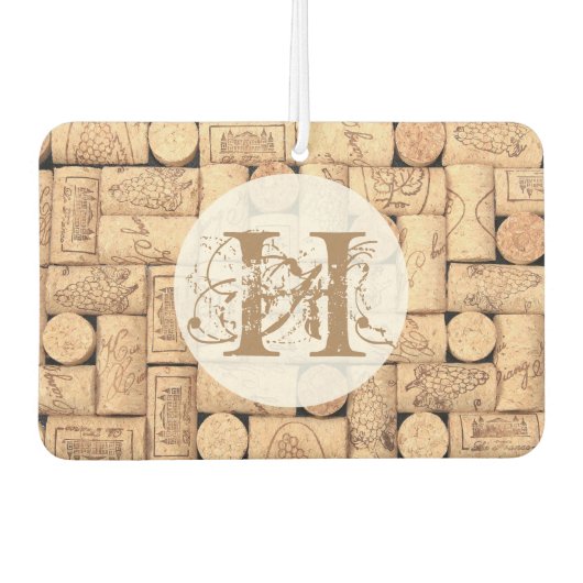 Wine Corks Monogram Air Freshener Luchtverfrisser (Voorkant)