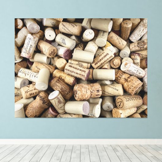 Wine Corks Photo Poster Canvas Afdruk (Insitu (Houten vloer))