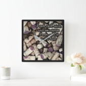 Wine Corks Quote-wandklok Vierkante Klok (Huis)