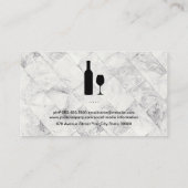 Wine Corkschroef | Marble Tile Visitekaartje (Achterkant)