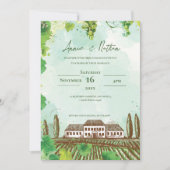 Wine Country Dream Vineyard bruiloft uitnodiging (Voorkant)