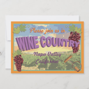 Wine Country Getaway Bachelorette Weekend Uitnodig Kaart