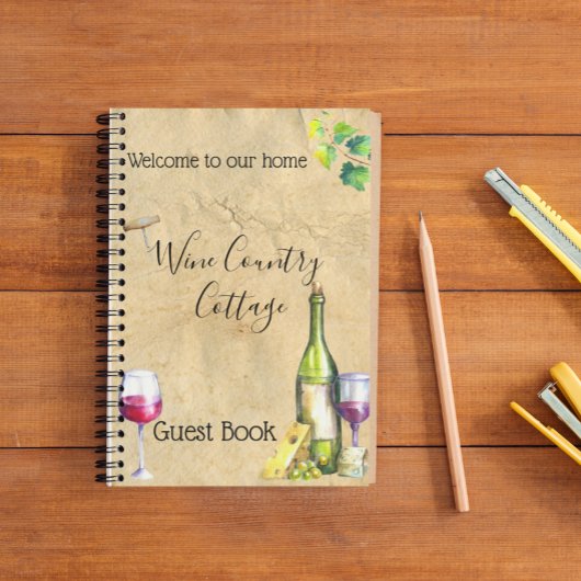 Wine Country Vakantiehuis Gastenboek Winery Notitieboek