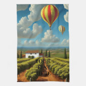 Wine Country Vineyards Personaliseren Tekst wijzig Theedoek (Verticaal)