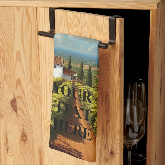 Wine Country Vineyards Personaliseren Tekst wijzig Theedoek (Derde Gevouwen)