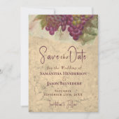 Wine Country Wedding Save the Date Sepia Photo (Voorkant)