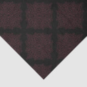 Wine Damask op zwarte ontkoppeling Tissuepapier (Detail)