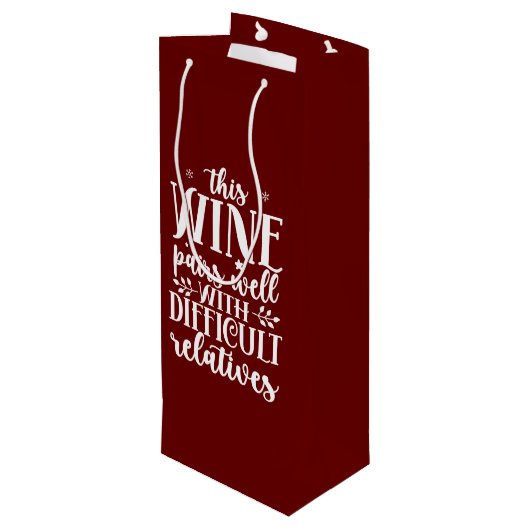 Wine Deparen goed Wijn Cadeautas (Achterkant Gekanteld)