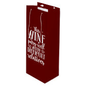 Wine Deparen goed Wijn Cadeautas (Voorkant Gekanteld)