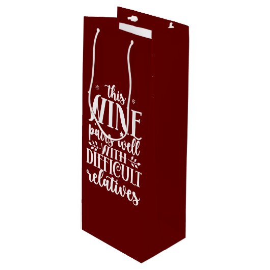 Wine Deparen goed Wijn Cadeautas (Voorkant Gekanteld)