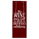 Wine Deparen goed Wijn Cadeautas (Voorkant)