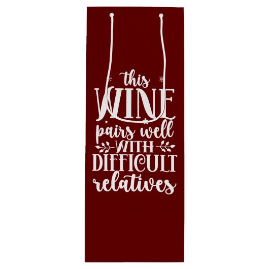 Wine Deparen goed Wijn Cadeautas (Voorkant)