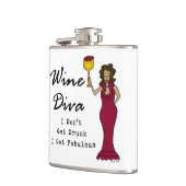 Wine Diva "Ik word niet Drink, ik krijg verbluffen Heupfles (Links)