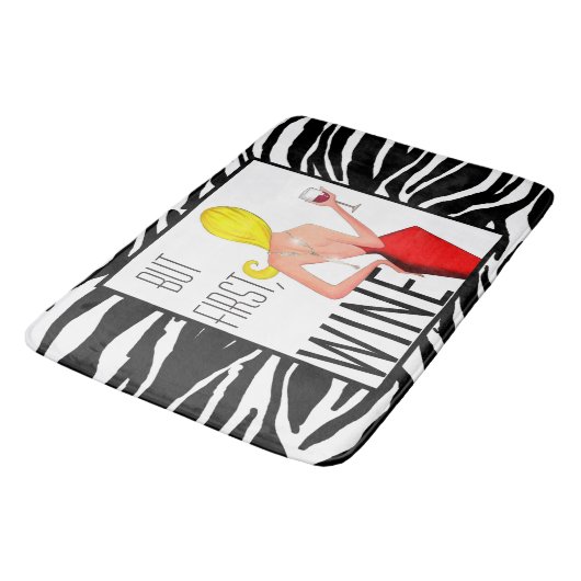 'Wine DIVA' - Maar eerst...wijn! Badmat (Gekanteld)