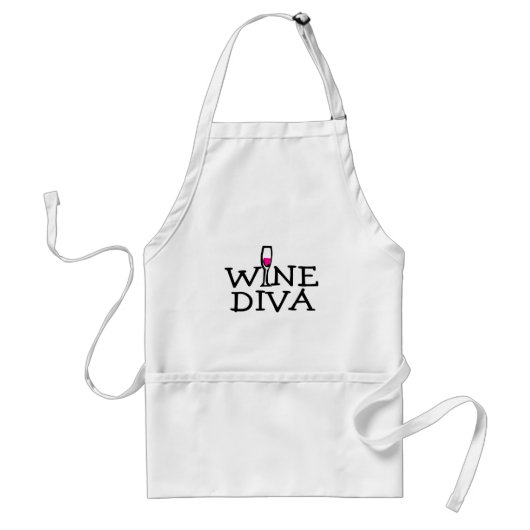 Wine Diva Standaard Schort (Voorkant)