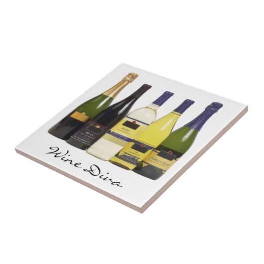 Wine Diva Tile Trivet Tegeltje (Zijkant)