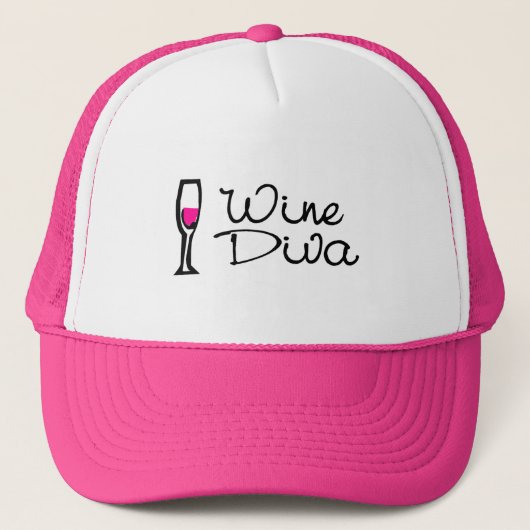 Wine Diva Trucker Pet (Voorkant)