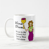 Wine Diva: "Wijn is mijn onderscheiding..." Koffiemok (Links)
